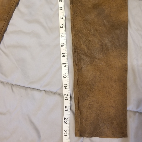 Zara tan brown suede skinny pants - Picture 3 of 7